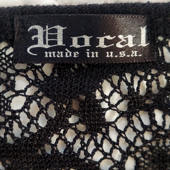 🆕 Docal Beautiful Lace Silver Studded Black Jacket, Size Large - Picture 7 of 10